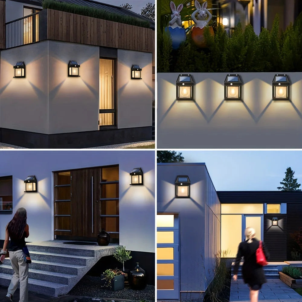 Outdoor Solar Tungsten Wall Light with Motion Sensor