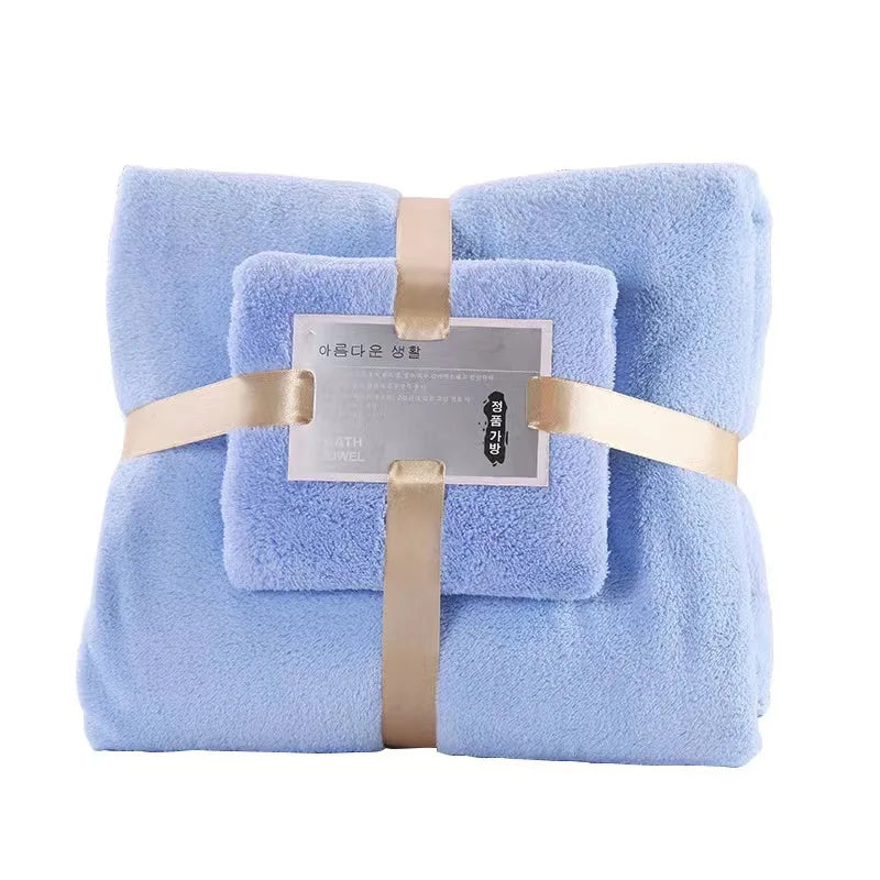 2PC Super Soft Coral Velvet Bath Towels – Quick-Drying Luxury for Everyday Comfort! 🌟✨