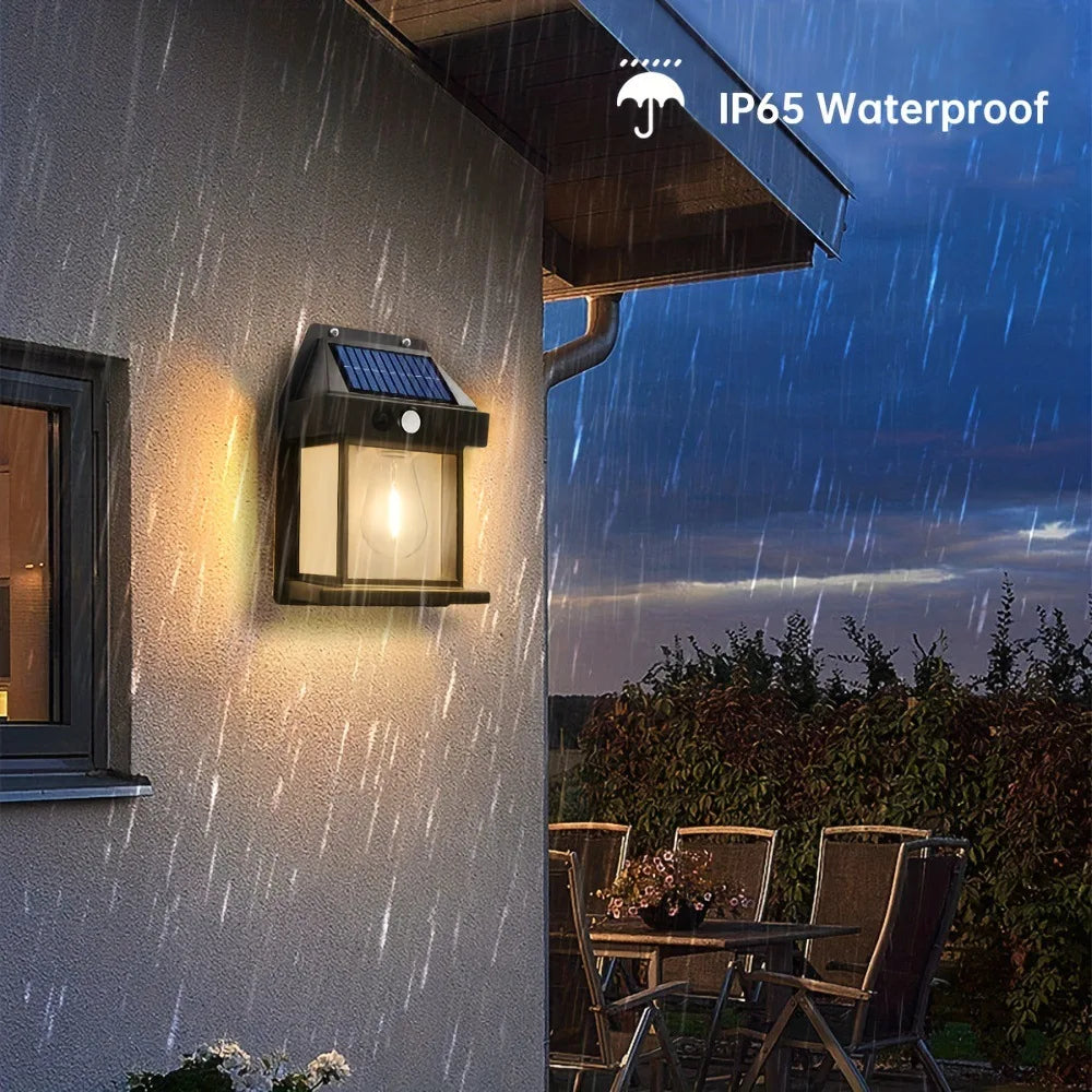 Outdoor Solar Tungsten Wall Light with Motion Sensor