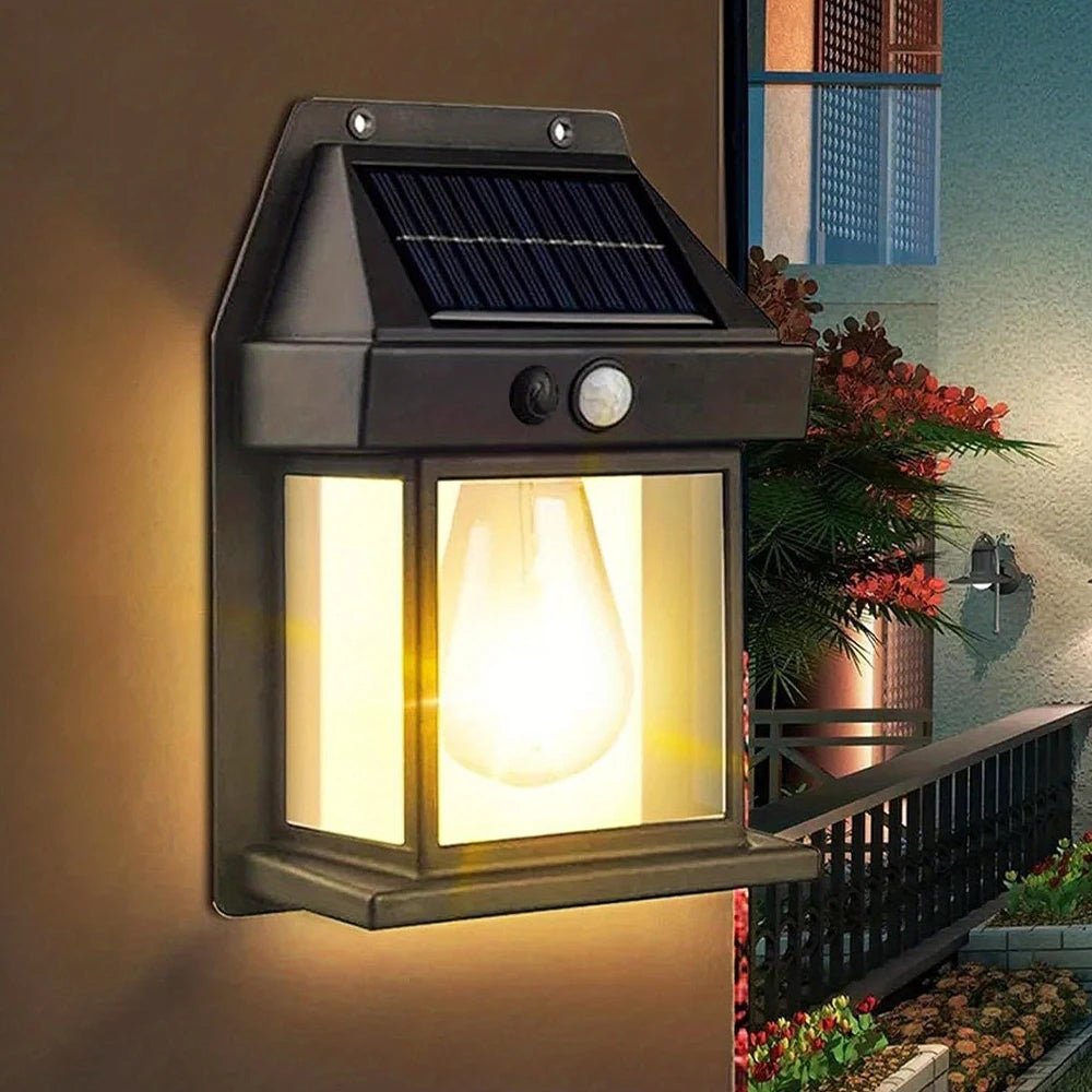 Outdoor Solar Tungsten Wall Light with Motion Sensor