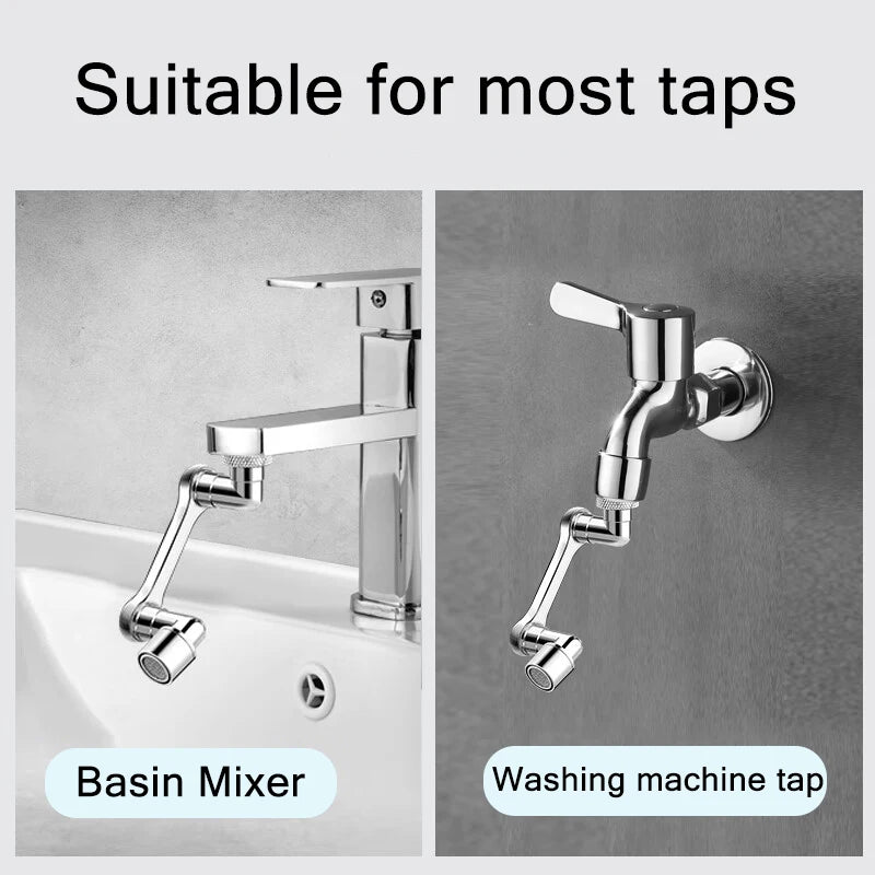 Universal 1080° Rotation Faucet Extender – Dual Mode Swivel Sprayer Head