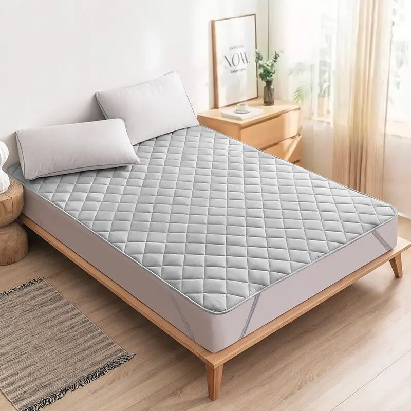 Ultrasonic Mattress Protector Cover Pad – Washable, Waterproof &amp; Worry-Free Sleep! 🌙✨