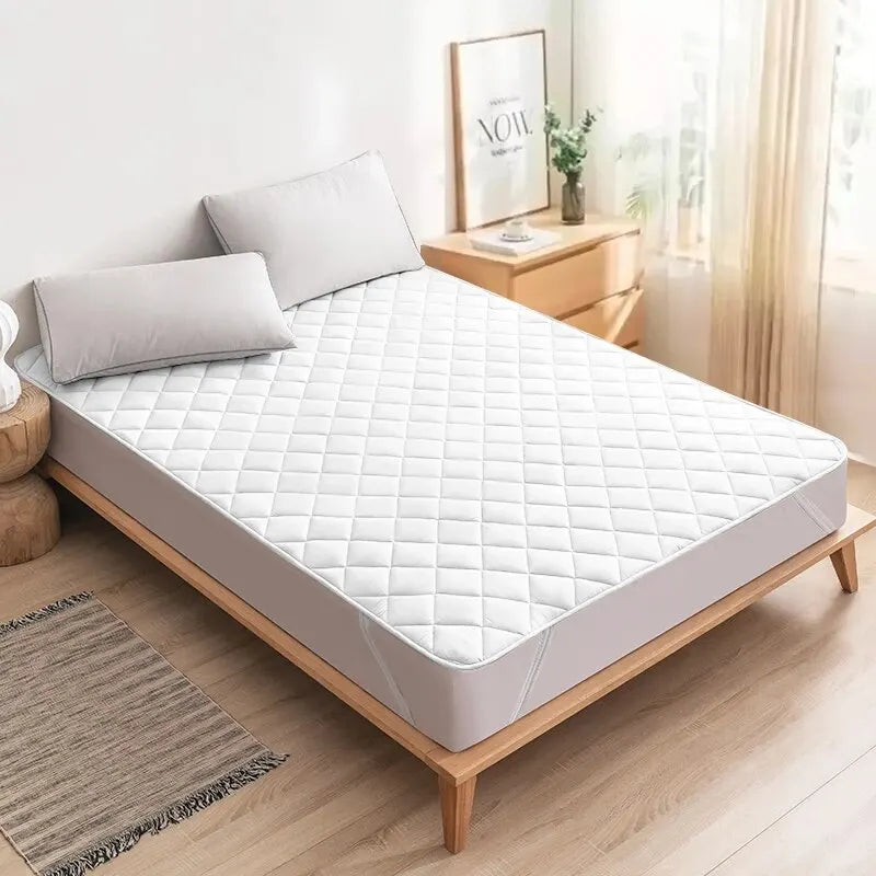 Ultrasonic Mattress Protector Cover Pad – Washable, Waterproof &amp; Worry-Free Sleep! 🌙✨