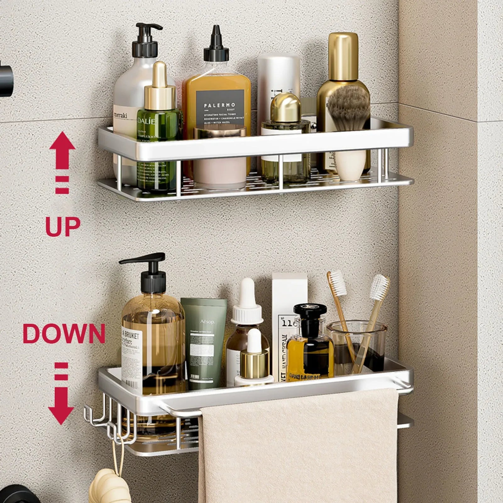 No-Drill Wall-Mounted Corner Shelf