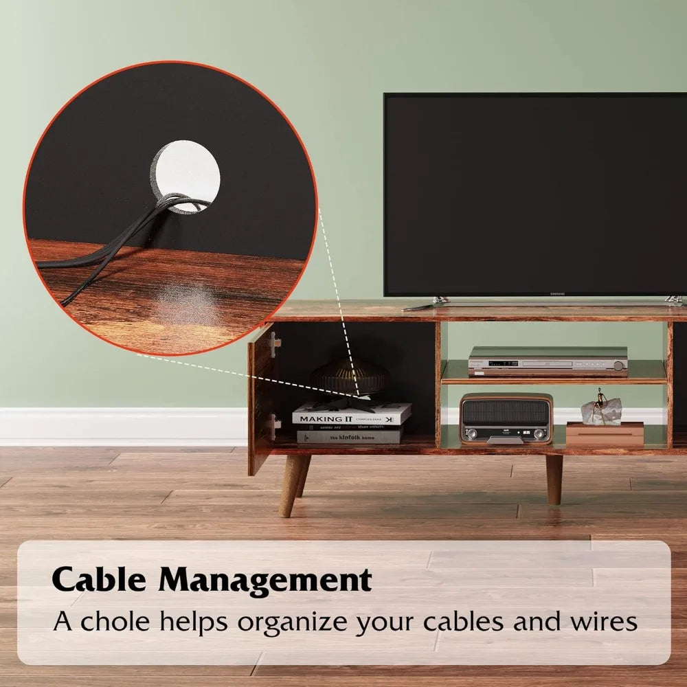 Mid Century Modern TV Console for 55 60 in TV