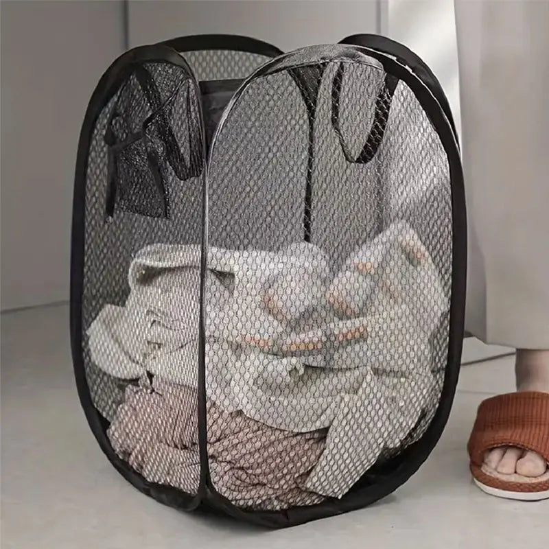 Mesh Pop-Up Laundry Basket – Foldable, Spacious &amp; Ultra Convenient!