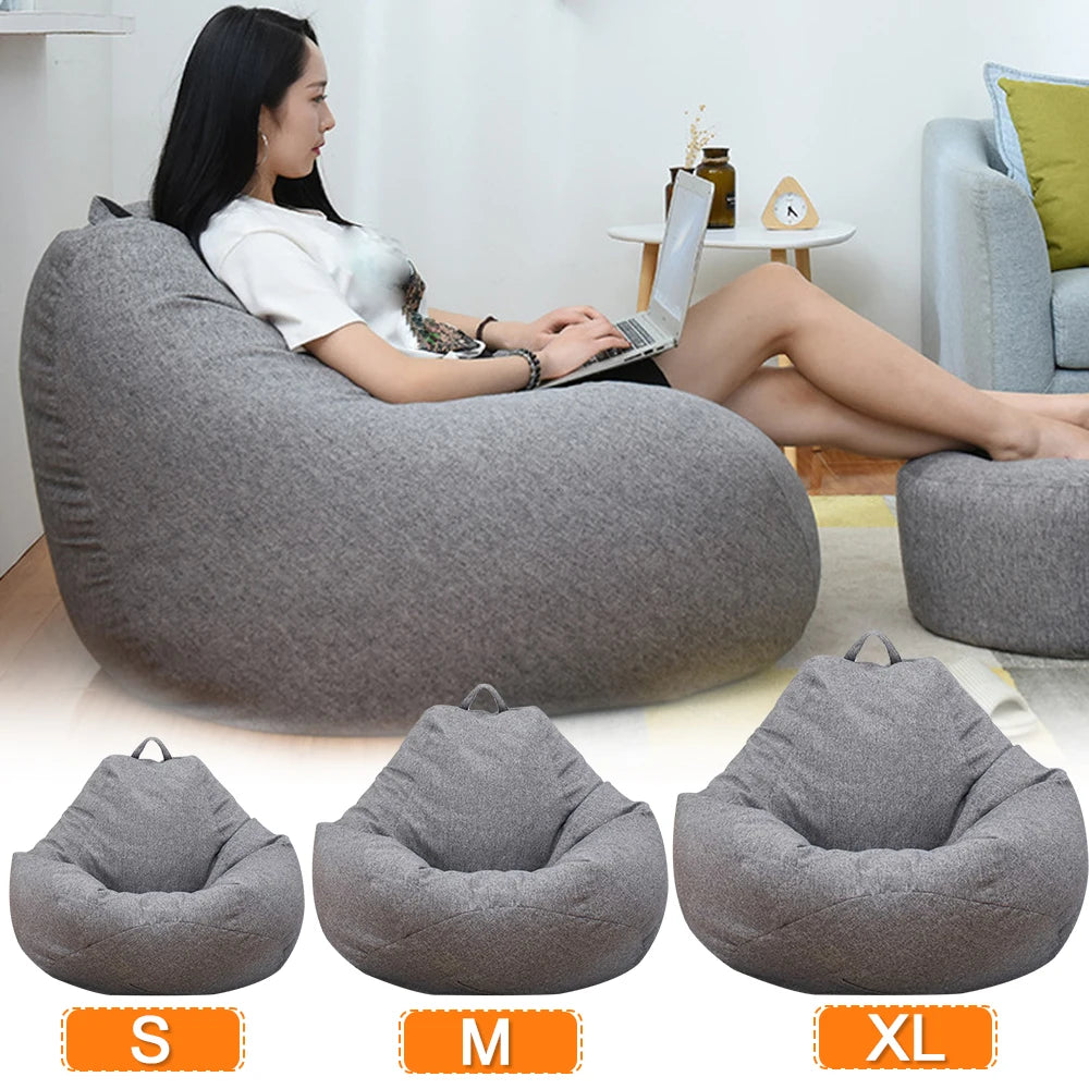 Lazy Sofa Chairs Cover Without Filler