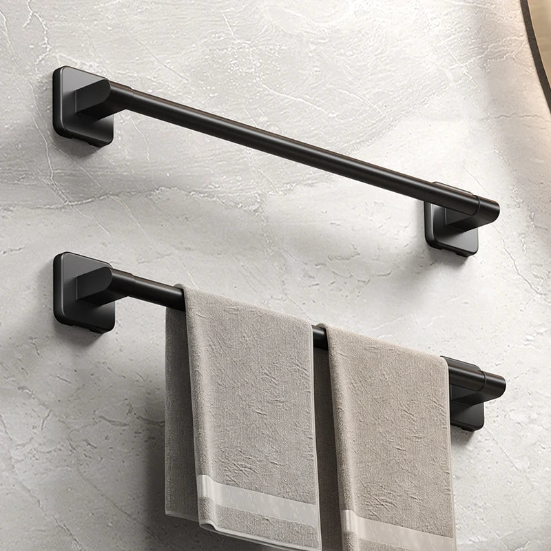 Self-Adhesive Bathroom Towel Holder – No Drilling, Just Style; Simplicity! 🖤🤍