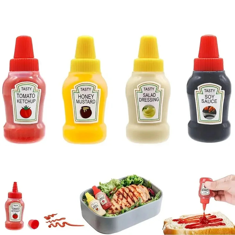 Mini Condiment Squeeze Bottles