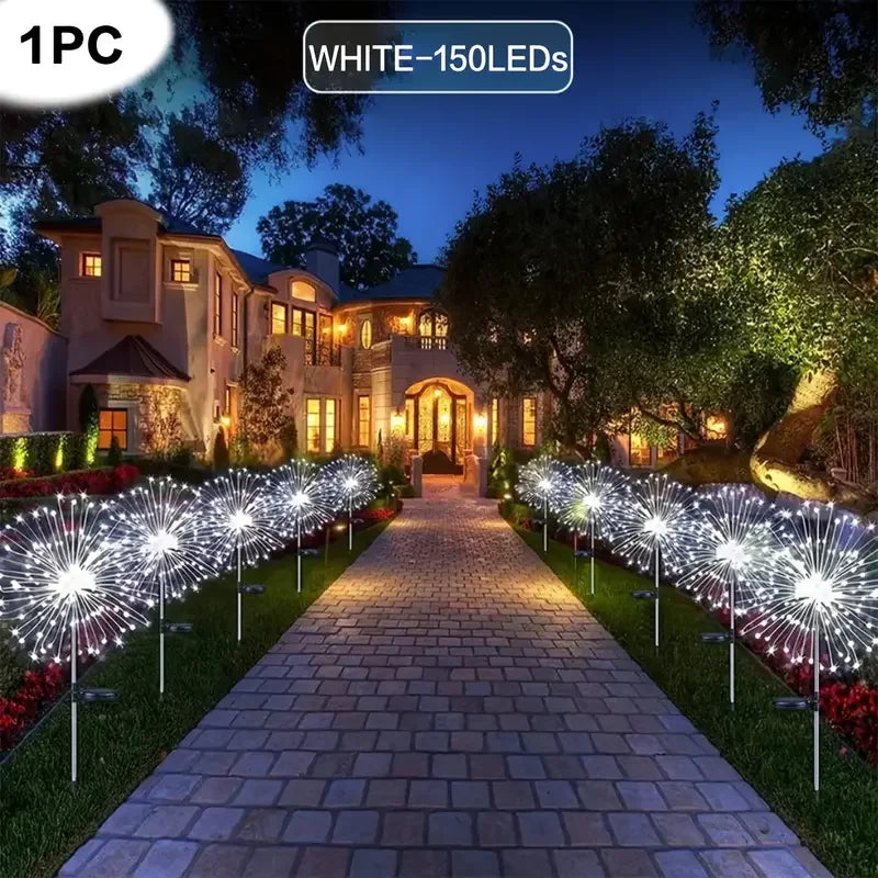 NEW 200LED Solar Fireworks Lights – Dazzling Outdoor Décor with Remote Control &amp; 8 Modes! 🌞🎆