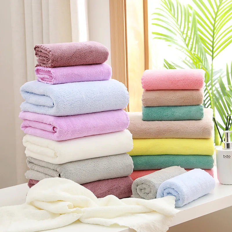 2PC Super Soft Coral Velvet Bath Towels – Quick-Drying Luxury for Everyday Comfort! 🌟✨