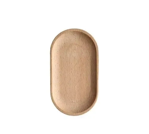 1Pc Japanese Wooden Plate – Mini Beech Oval Tray for Elegant Everyday Dining! 🥢🌸
