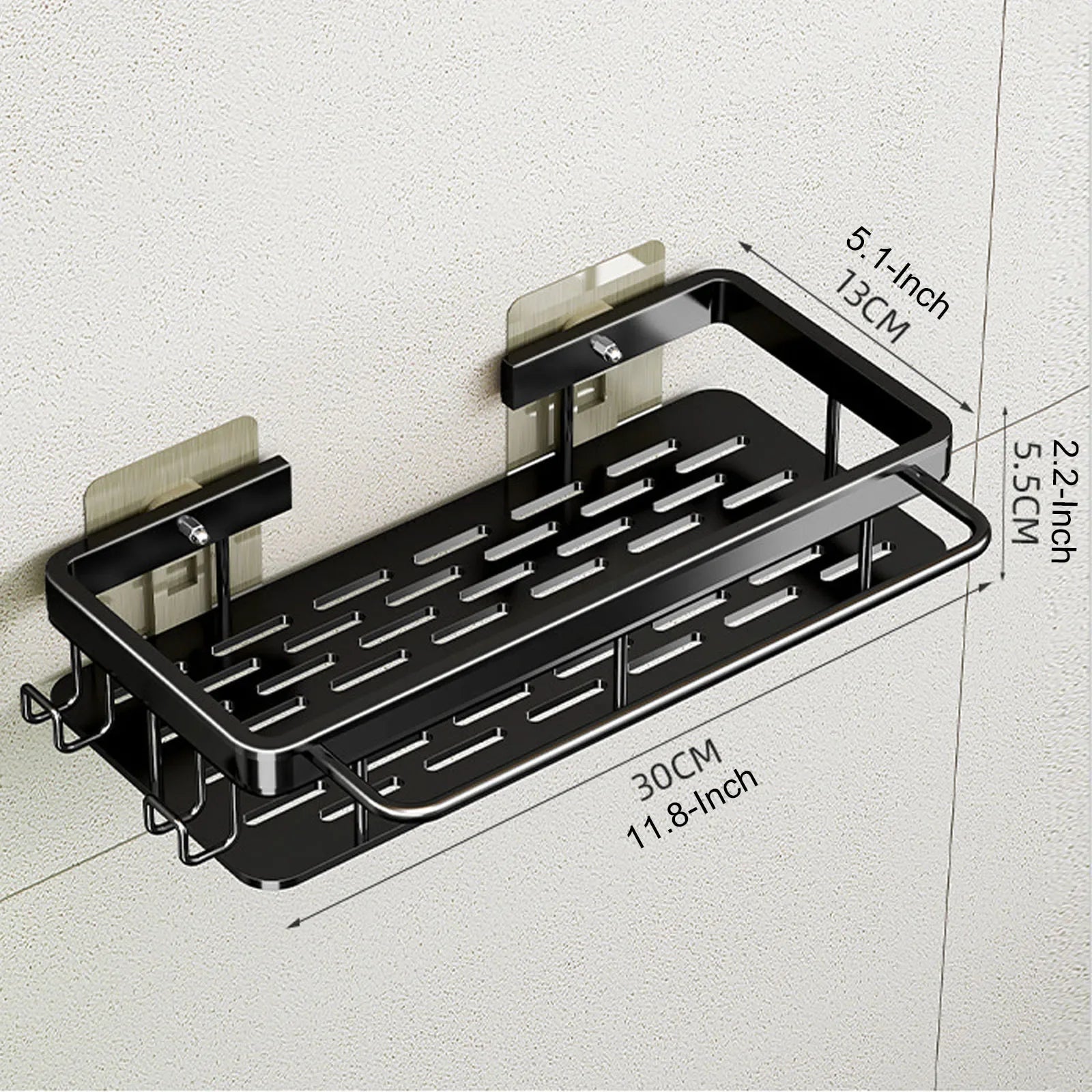 No-Drill Wall-Mounted Corner Shelf