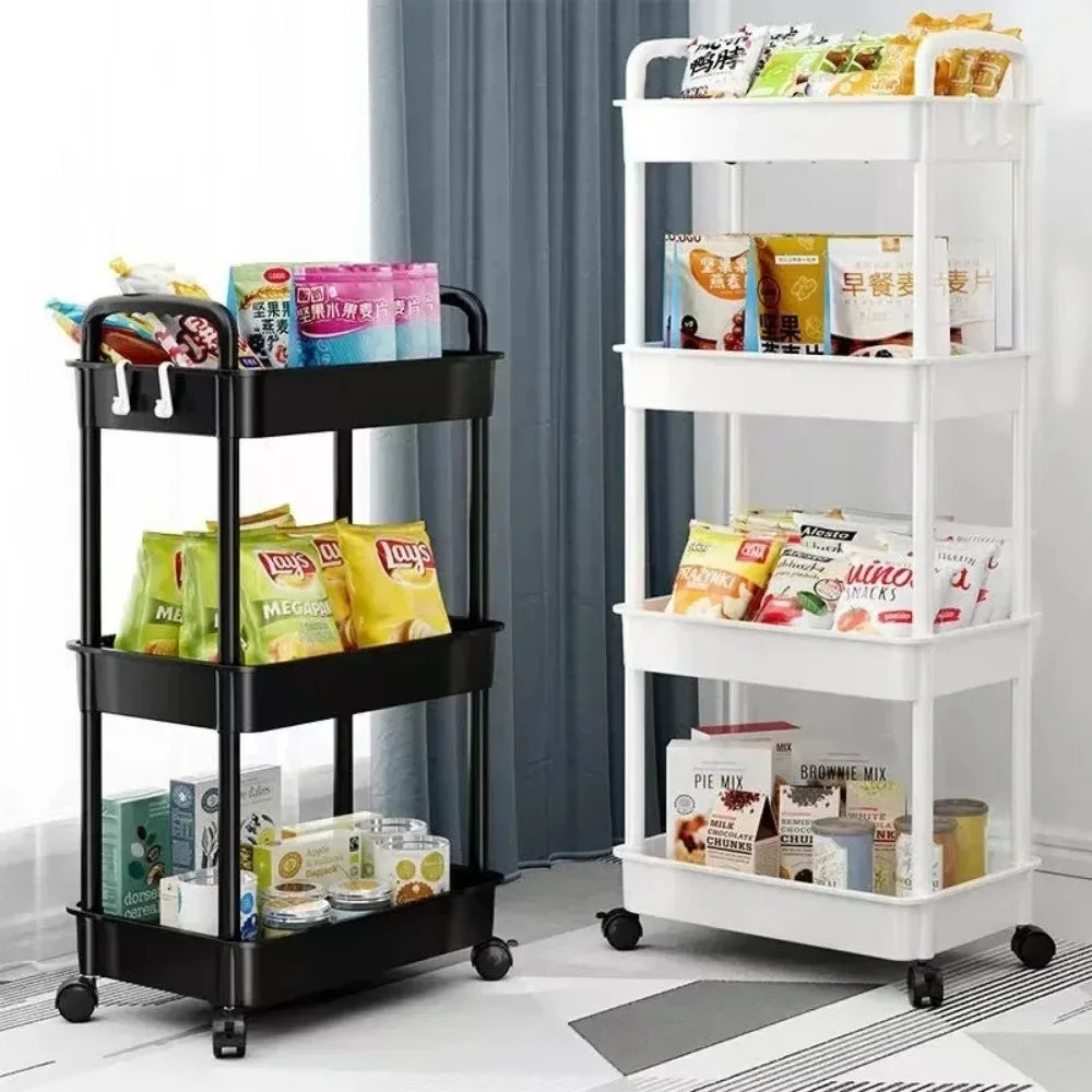 Multi layer Bookshelf Storage Trolley Organizer