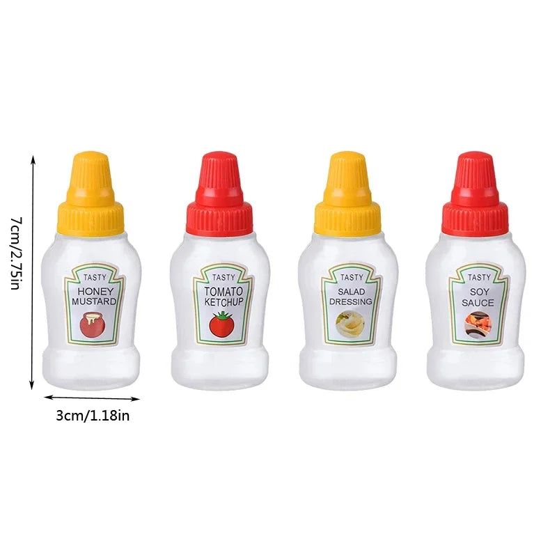 Mini Condiment Squeeze Bottles