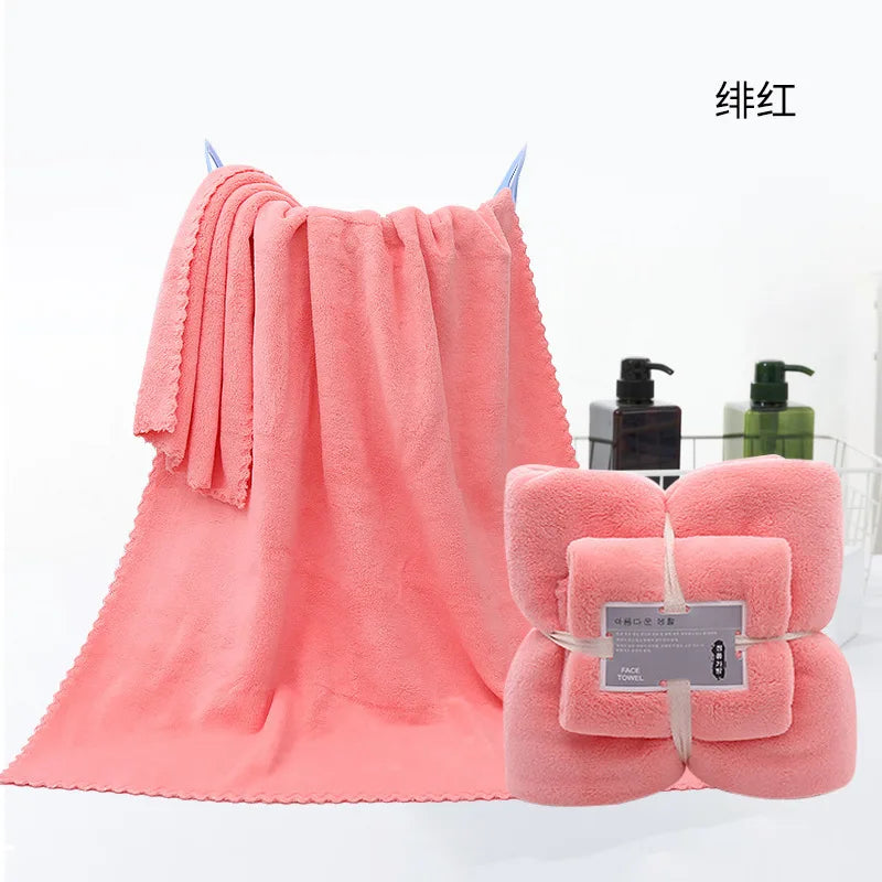 2PC Super Soft Coral Velvet Bath Towels – Quick-Drying Luxury for Everyday Comfort! 🌟✨