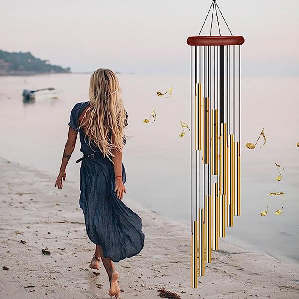 12-Tube Aluminum Alloy Wind Chimes – Elegant Harmony for Any Occasion! 🎶🏡