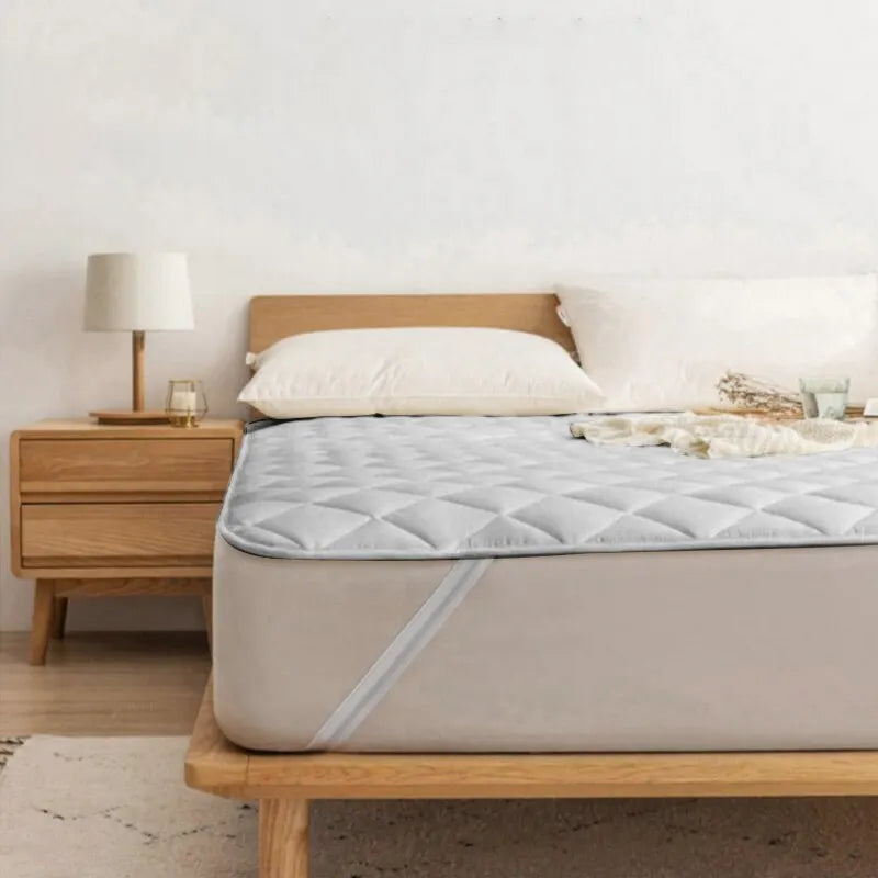 Ultrasonic Mattress Protector Cover Pad – Washable, Waterproof &amp; Worry-Free Sleep! 🌙✨