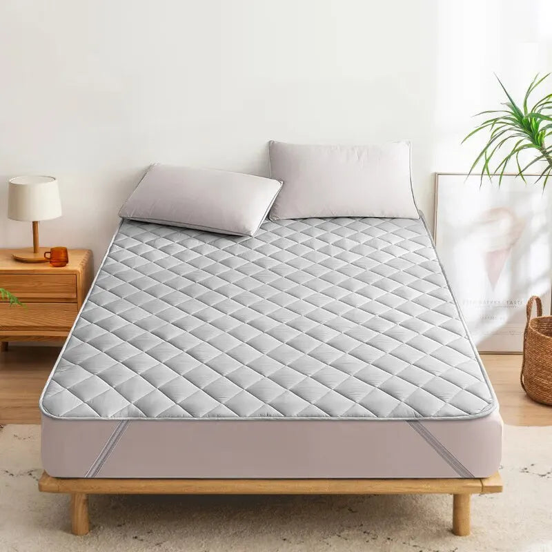 Ultrasonic Mattress Protector Cover Pad – Washable, Waterproof &amp; Worry-Free Sleep! 🌙✨
