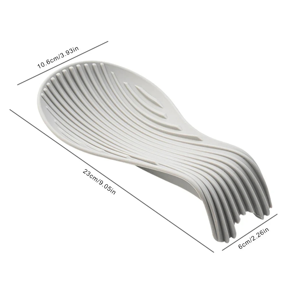 1/4Pcs Silicone Spoon Holder – Heat-Resistant; Handy Kitchen Essential!
