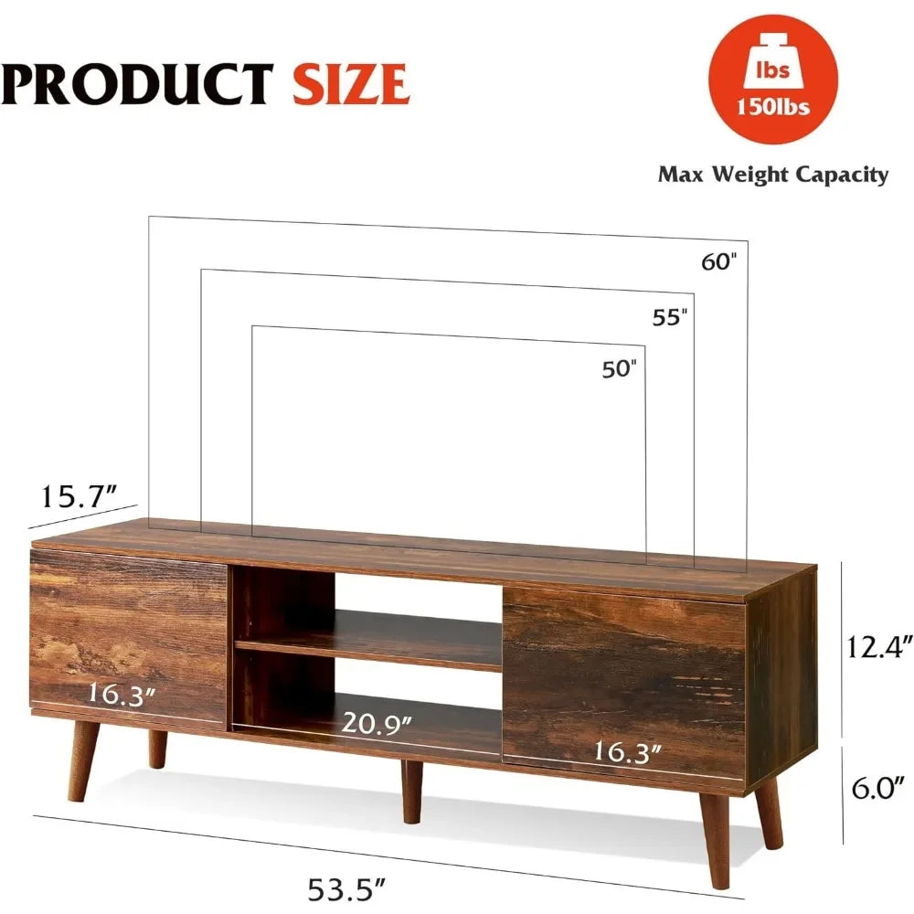 Mid Century Modern TV Console for 55 60 in TV