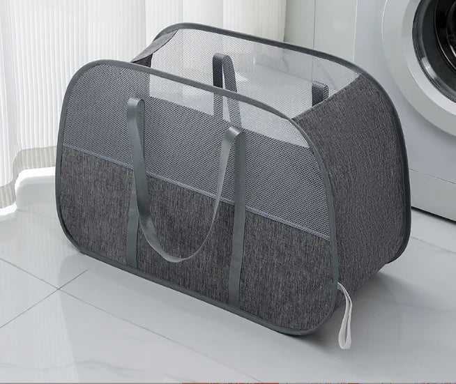 Mesh Pop-Up Laundry Basket – Foldable, Spacious &amp; Ultra Convenient!
