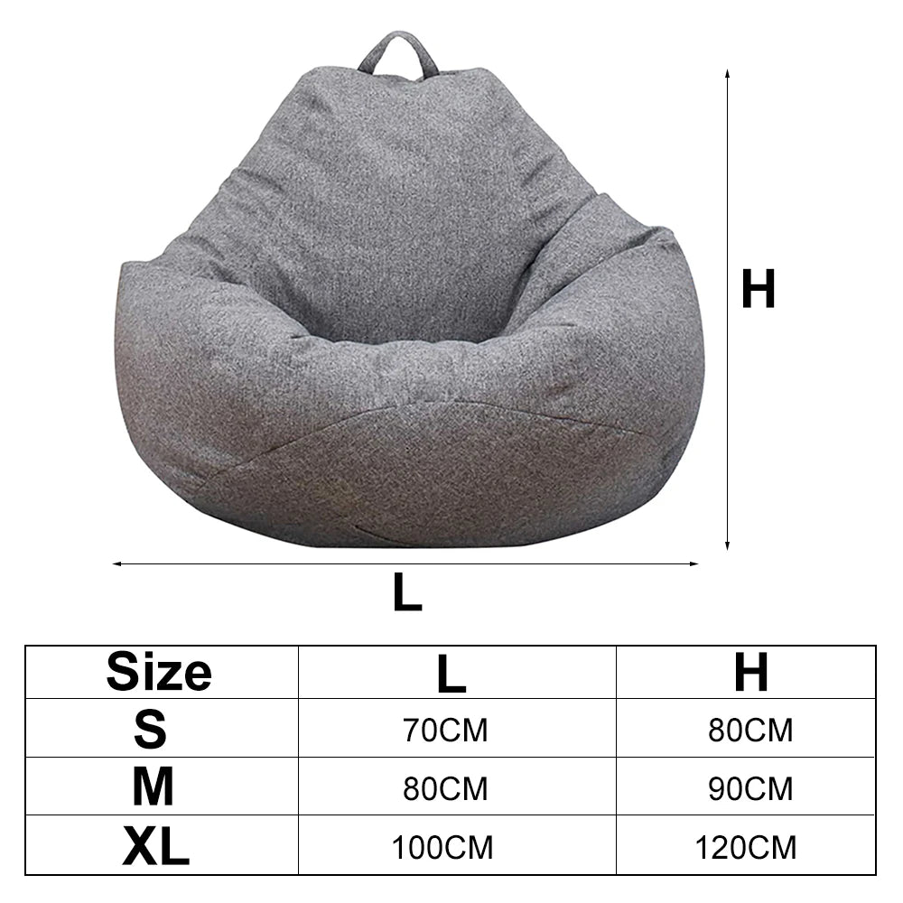Lazy Sofa Chairs Cover Without Filler