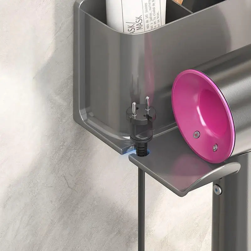 1 Pc Hair Dryer Storage Rack – No-Punch, Multifunctional Organizer for a Clutter-Free Bathroom! ✨🚿