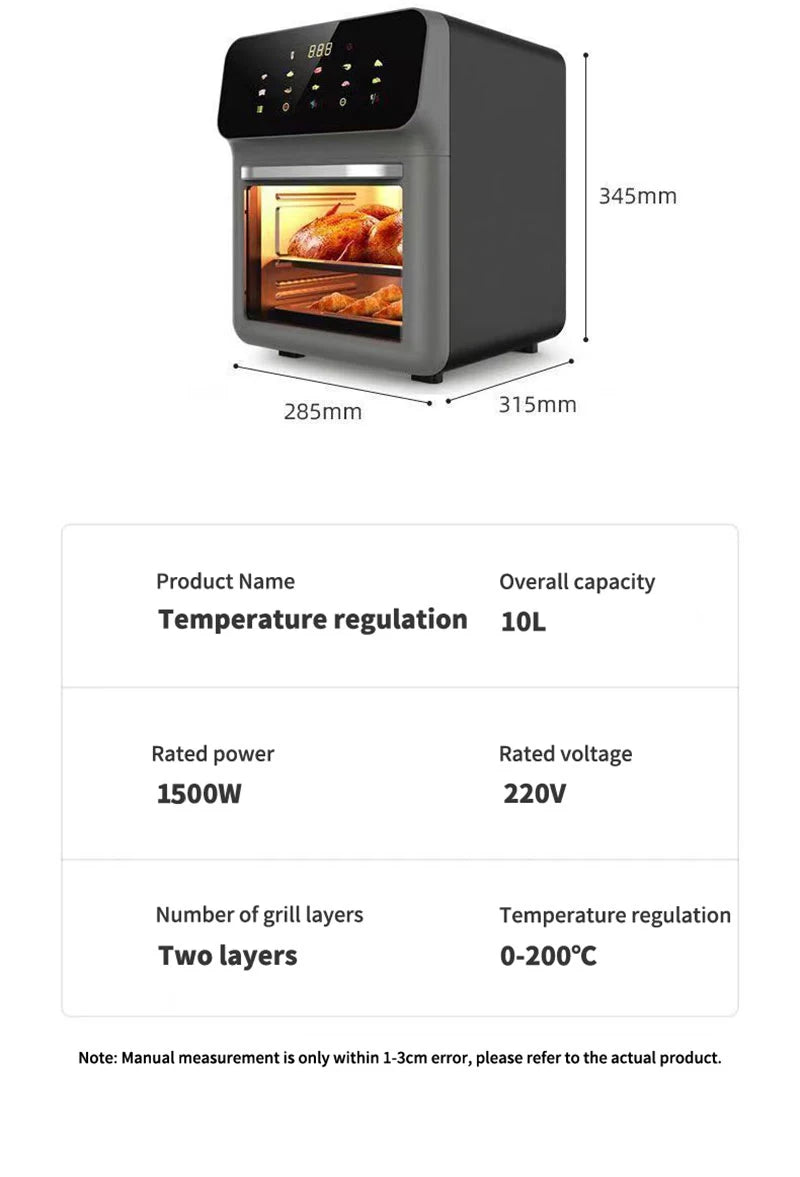 Electric Air Fryer 10L Large Capacity