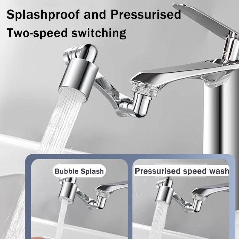 Universal 1080° Rotation Faucet Extender – Dual Mode Swivel Sprayer Head