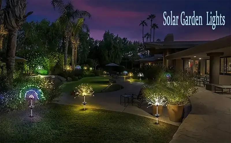NEW 200LED Solar Fireworks Lights – Dazzling Outdoor Décor with Remote Control &amp; 8 Modes! 🌞🎆