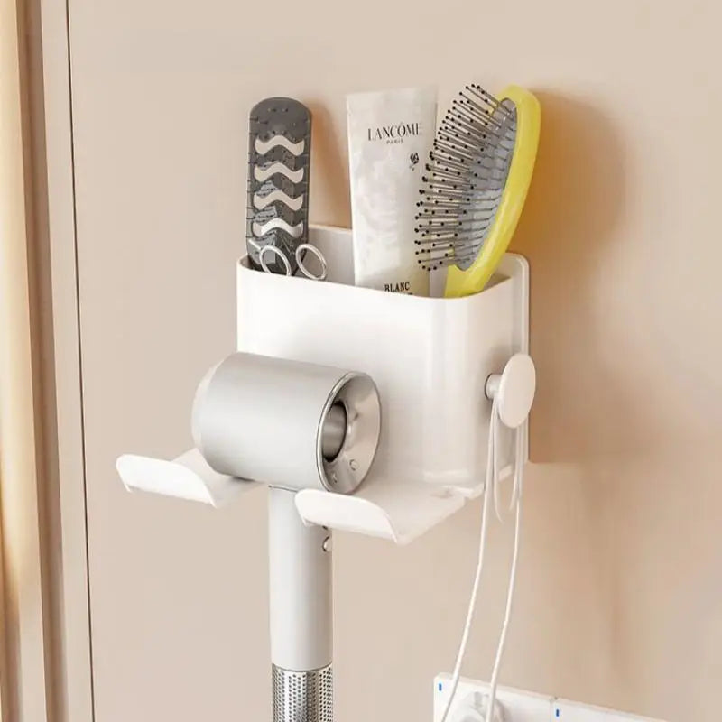1 Pc Hair Dryer Storage Rack – No-Punch, Multifunctional Organizer for a Clutter-Free Bathroom! ✨🚿