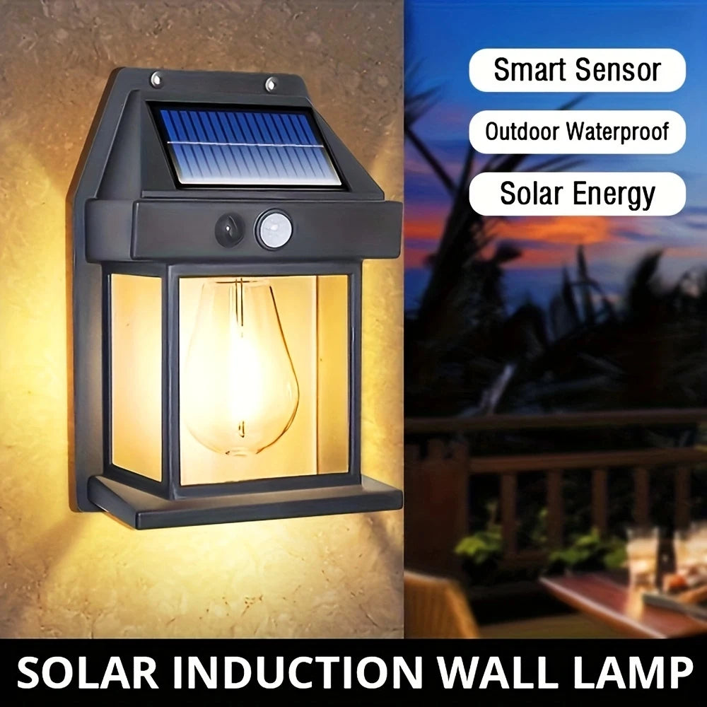 Outdoor Solar Tungsten Wall Light with Motion Sensor