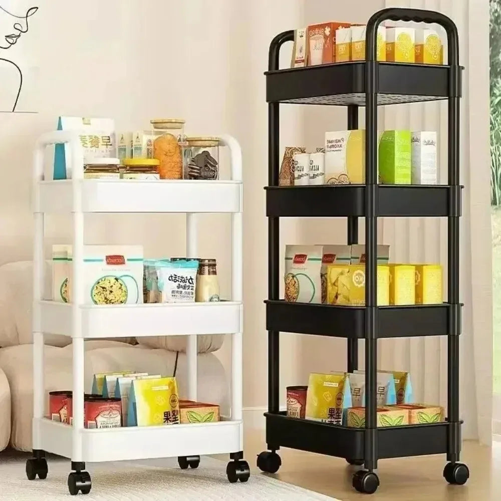 Multi layer Bookshelf Storage Trolley Organizer