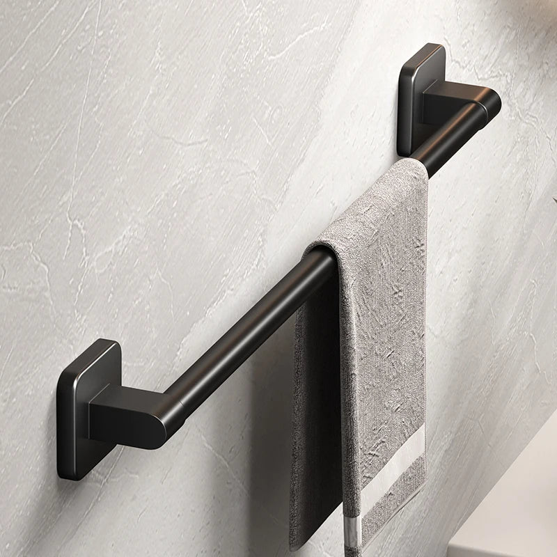 Self-Adhesive Bathroom Towel Holder – No Drilling, Just Style; Simplicity! 🖤🤍