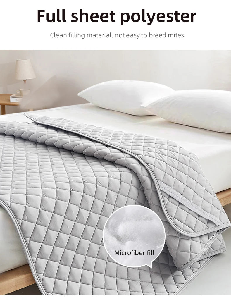 Ultrasonic Mattress Protector Cover Pad – Washable, Waterproof &amp; Worry-Free Sleep! 🌙✨